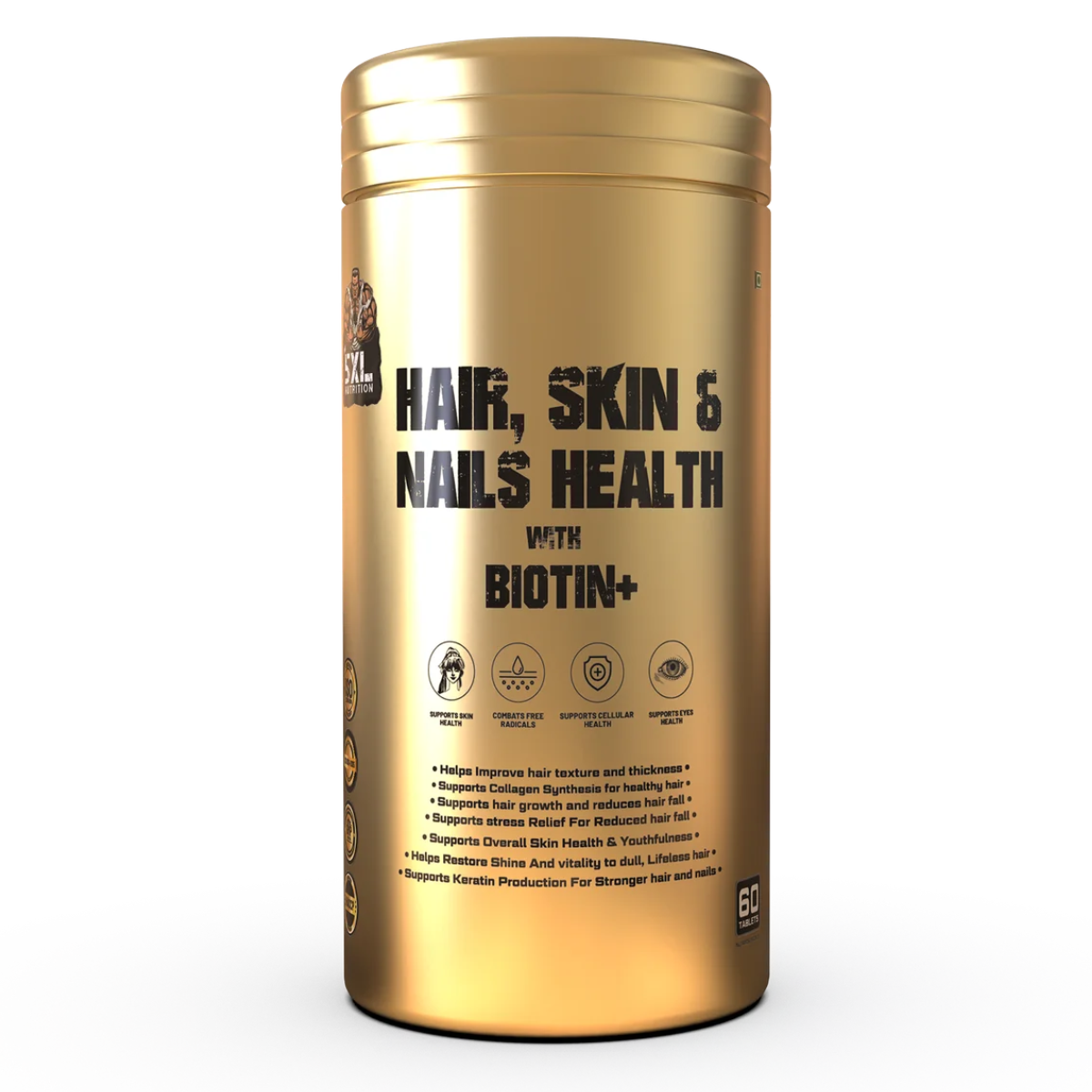 THE 5XL NUTRITION HAIR,SKIN & NAILS HEALTH WITH BIOTIN+